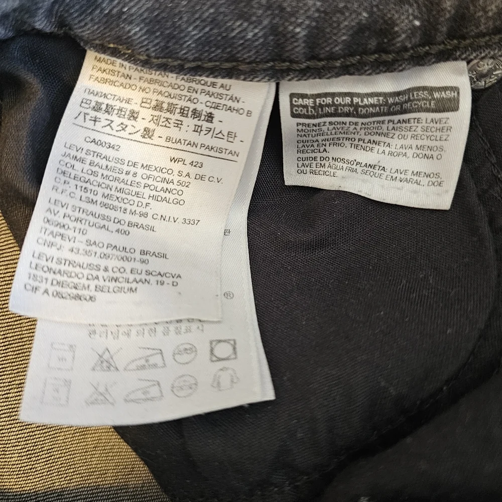 Levi’s 721 high rise skinny jeans sz 28 Faded black/gray wash distressed knees - Picture 5 of 5